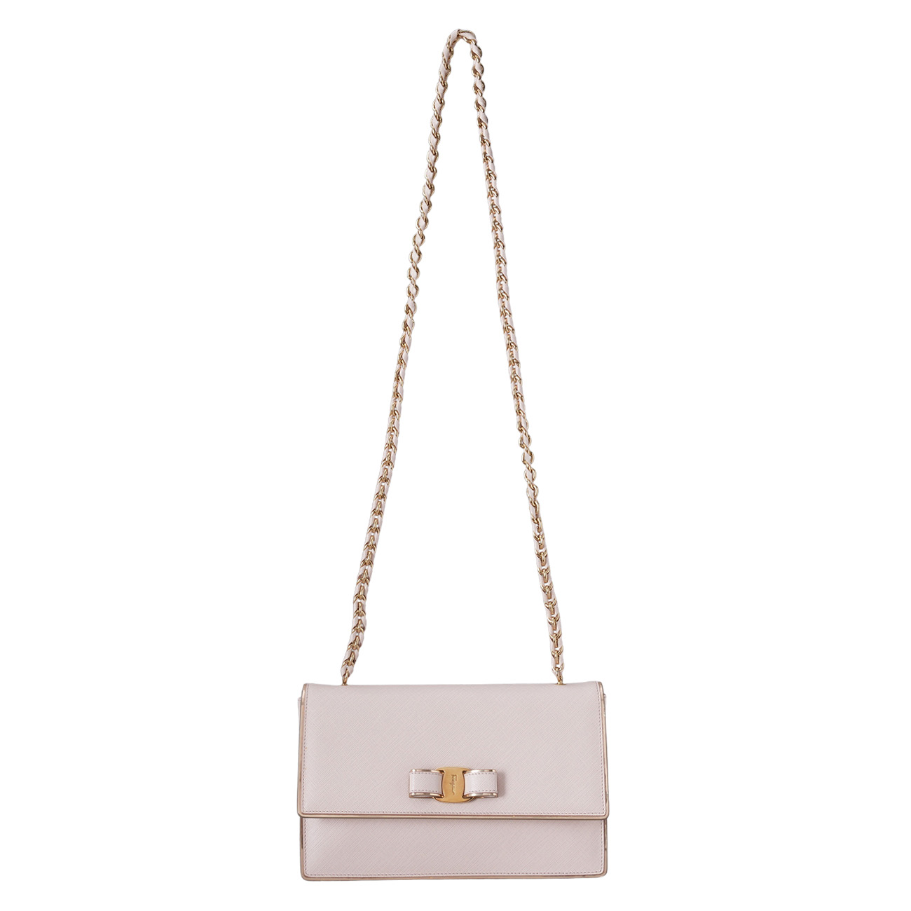 FERRAGAMO(USED)페레가모 바라리본 체인 숄더백