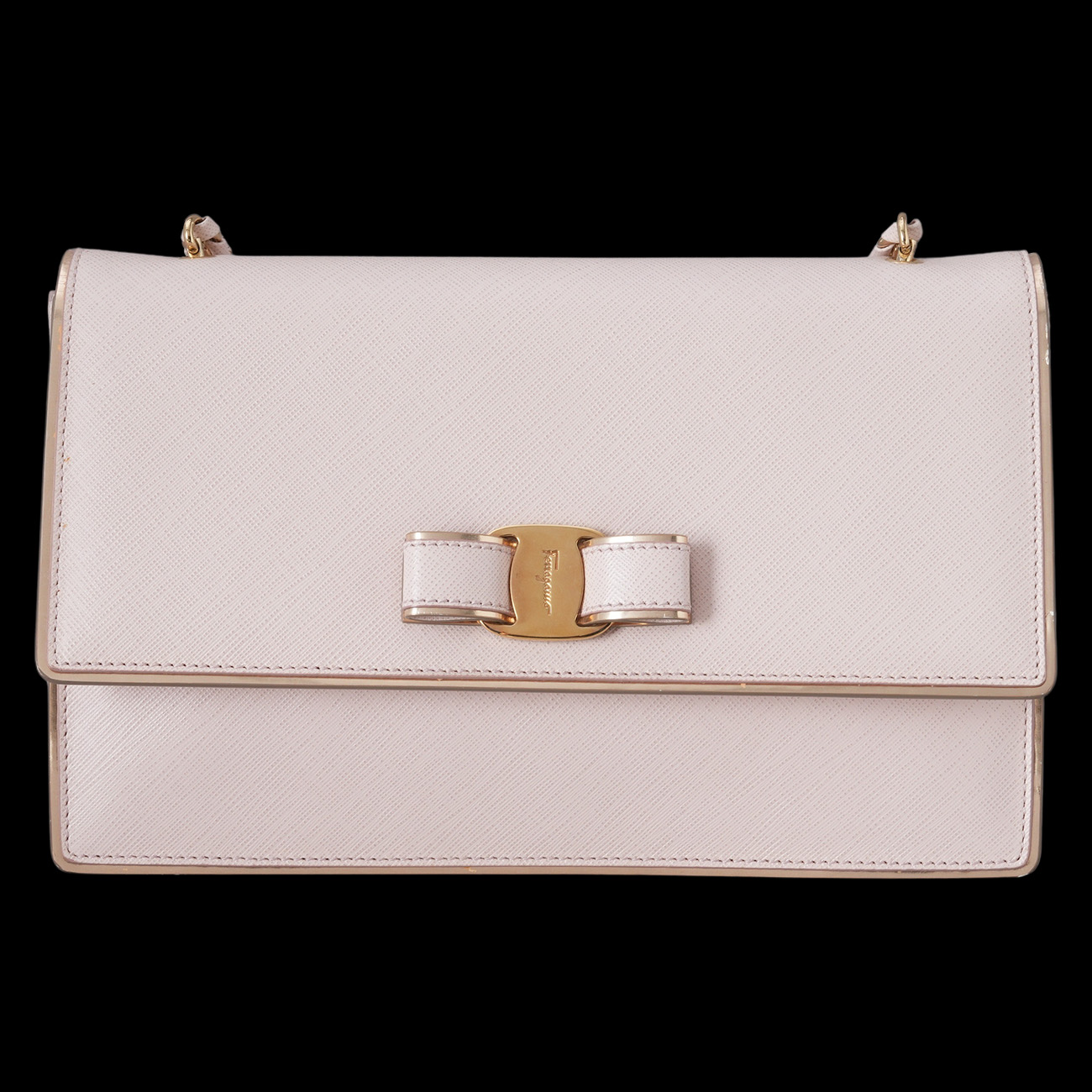 FERRAGAMO(USED)페레가모 바라리본 체인 숄더백