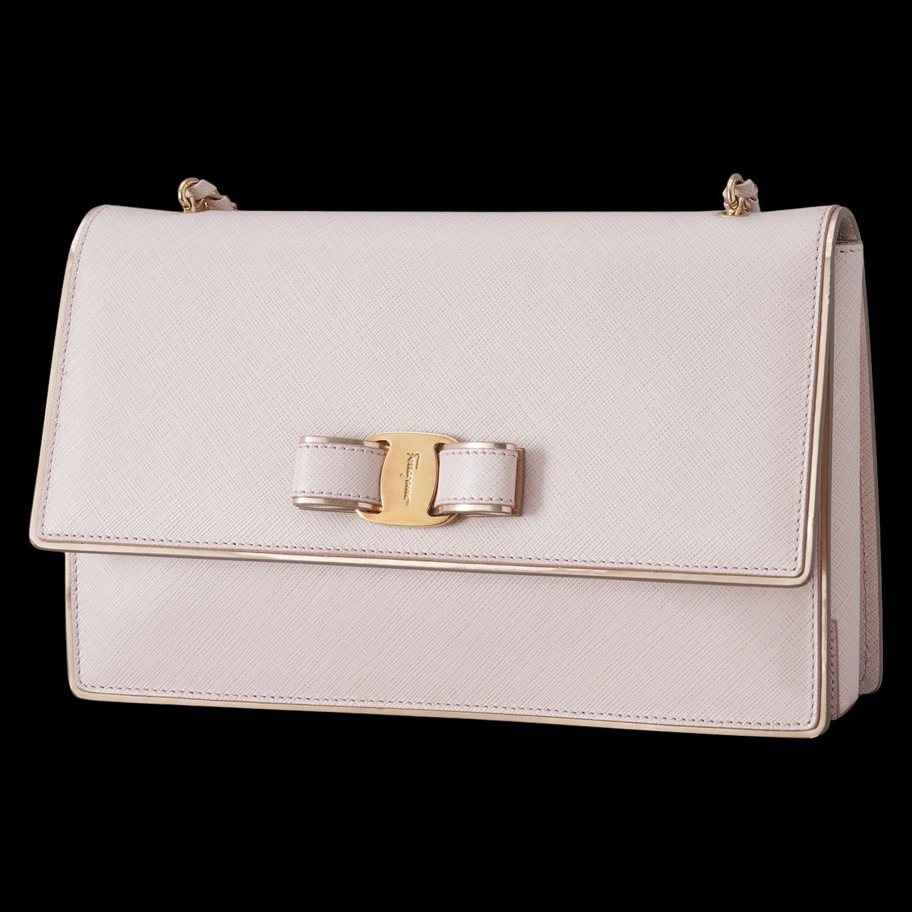 FERRAGAMO(USED)페레가모 바라리본 체인 숄더백