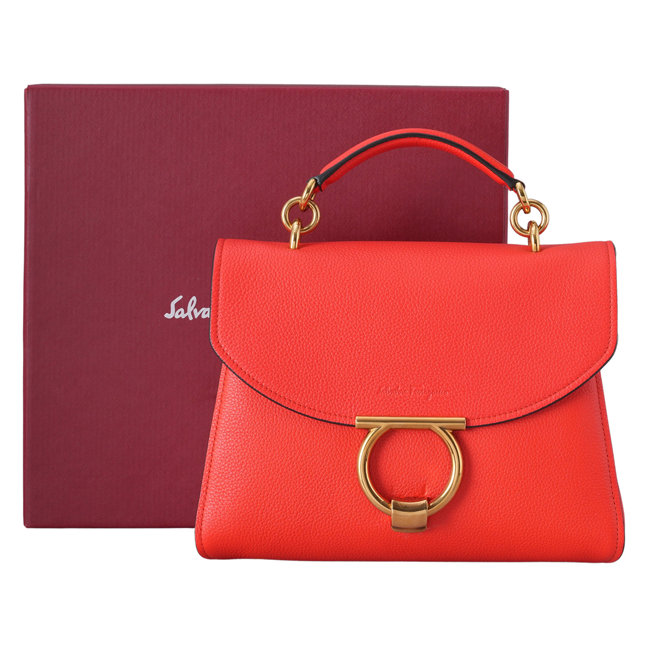 FERRAGAMO(USED)페레가모 마고 탑핸들 숄더백