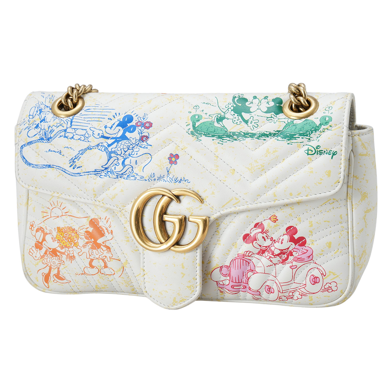GUCCI(USED)구찌 미키마우스 GG마몽 체인 숄더백