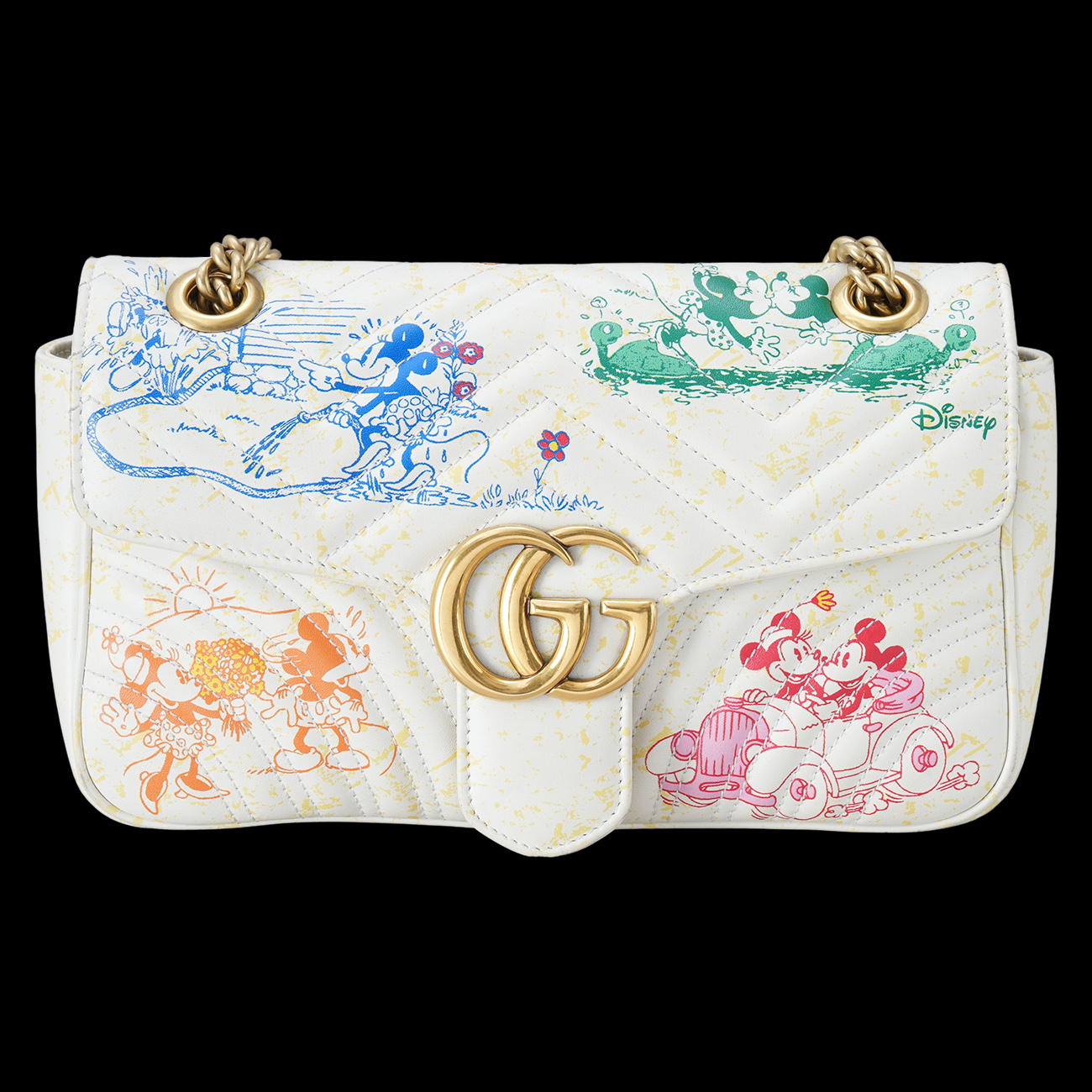 GUCCI(USED)구찌 미키마우스 GG마몽 체인 숄더백