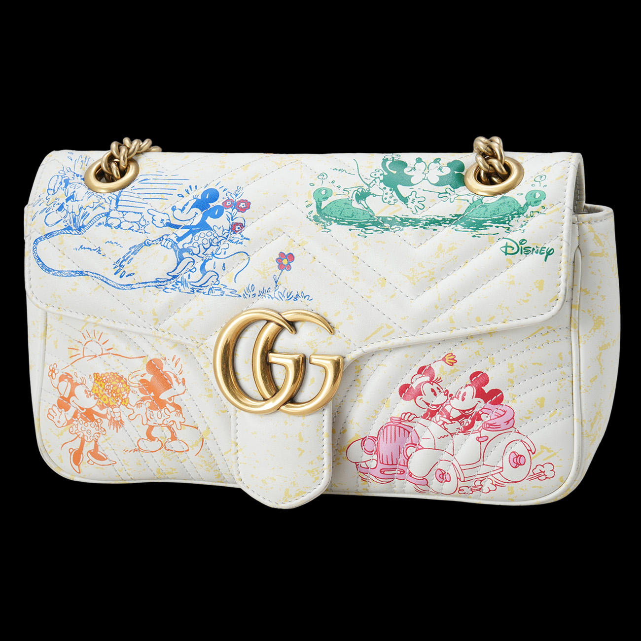 GUCCI(USED)구찌 미키마우스 GG마몽 체인 숄더백