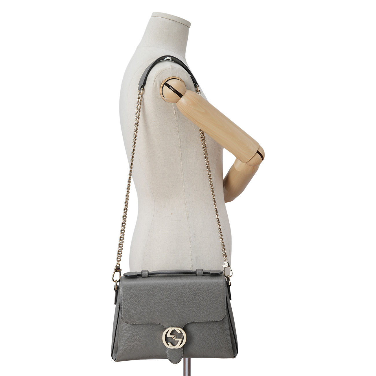 GUCCI(USED)구찌 510302 인터로킹 탑 핸들 체인백