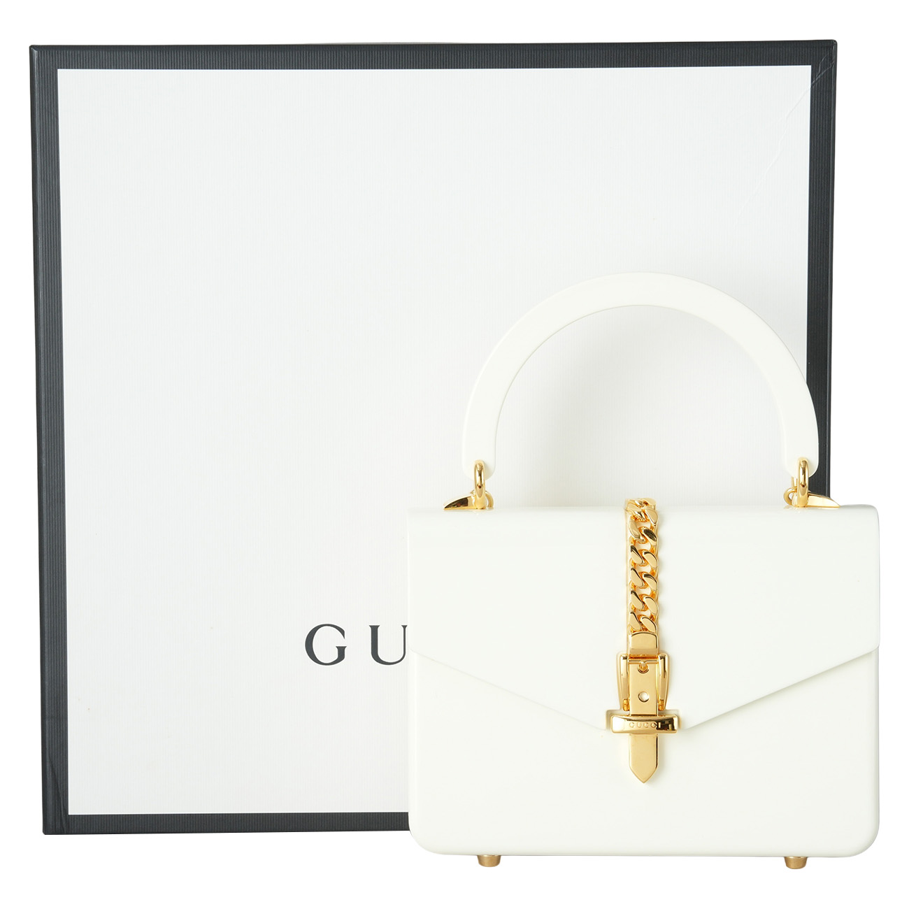GUCCI(USED)구찌 589482 실비 플렉시글라스 미니 탑핸들백