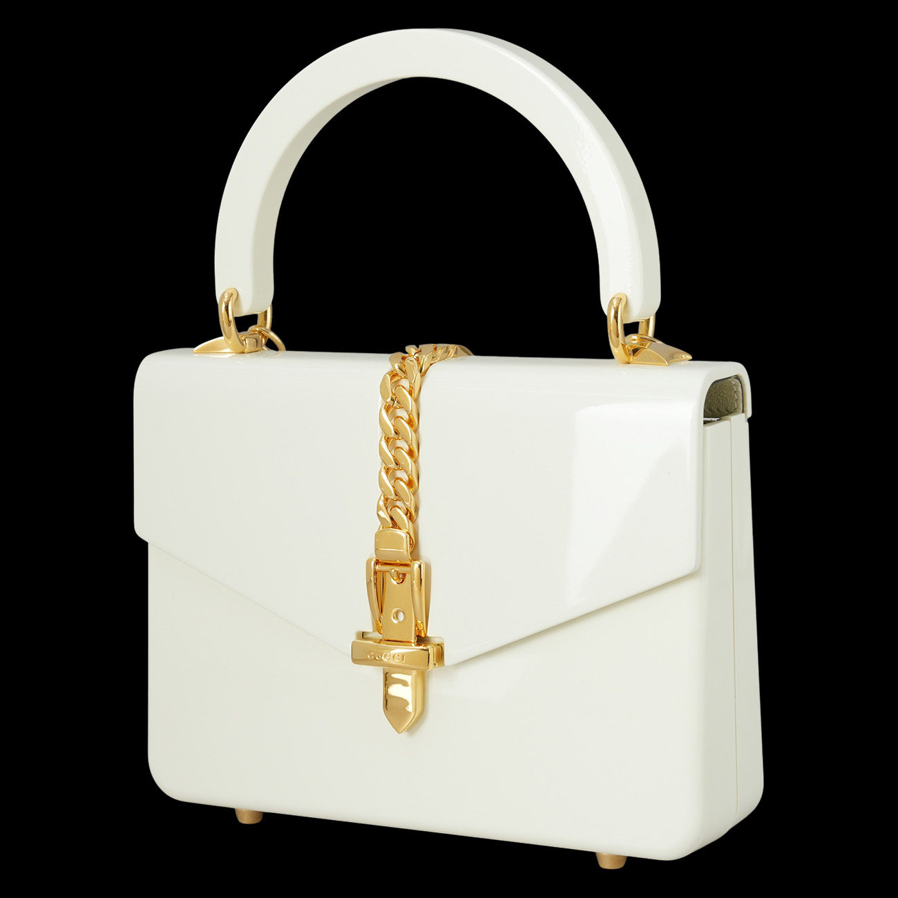 GUCCI(USED)구찌 589482 실비 플렉시글라스 미니 탑핸들백