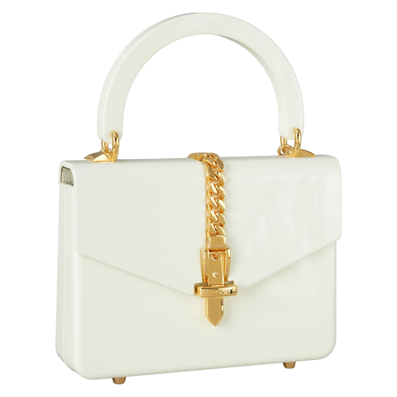 GUCCI(USED)구찌 589482 실비 플렉시글라스 미니 탑핸들백