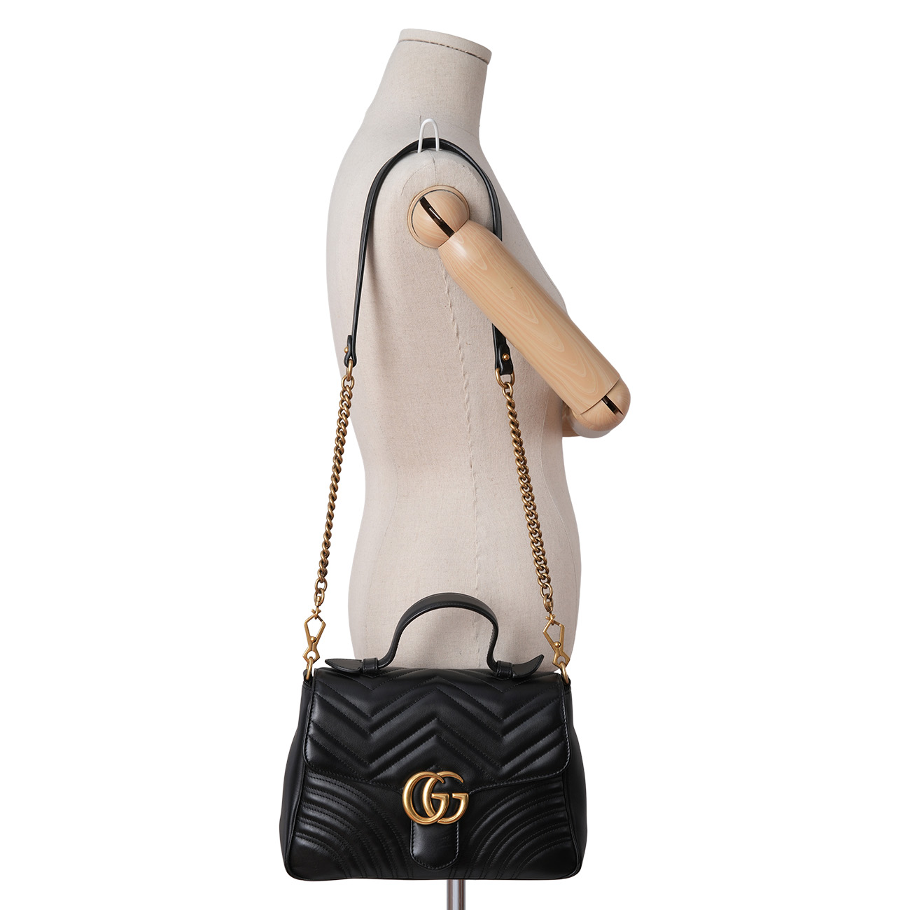 GUCCI(USED)구찌 498110 GG마몽 마틀라세 탑 핸들백