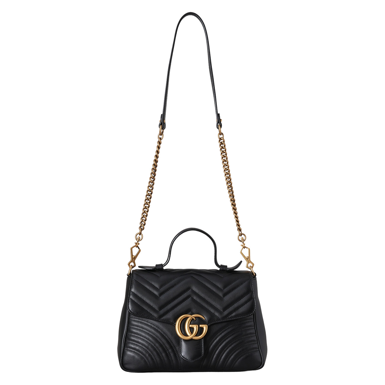 GUCCI(USED)구찌 498110 GG마몽 마틀라세 탑 핸들백