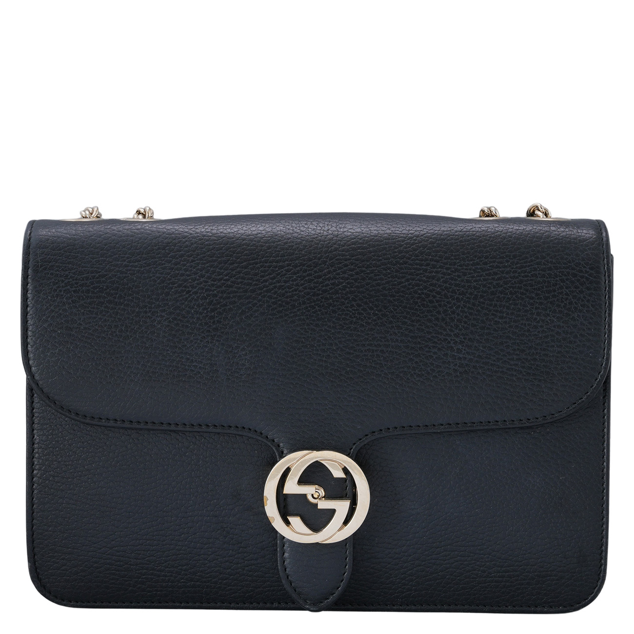 GUCCI(USED)구찌 510303 인터로킹 GG 체인 숄더백