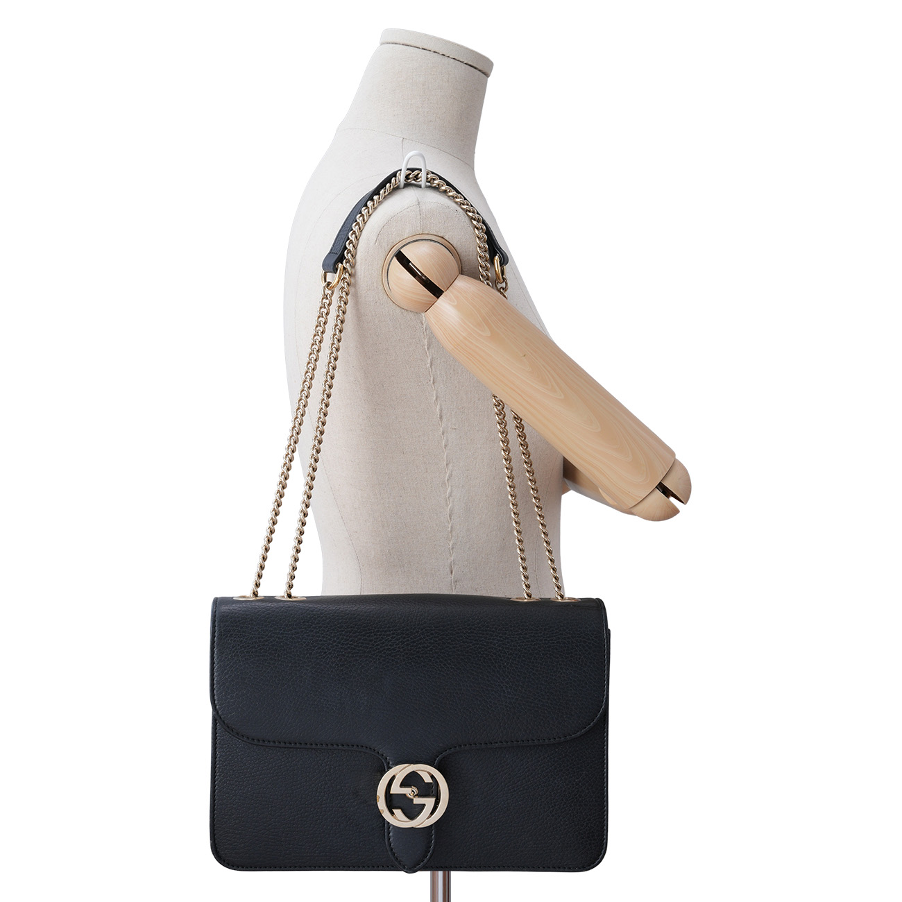 GUCCI(USED)구찌 510303 인터로킹 GG 체인 숄더백