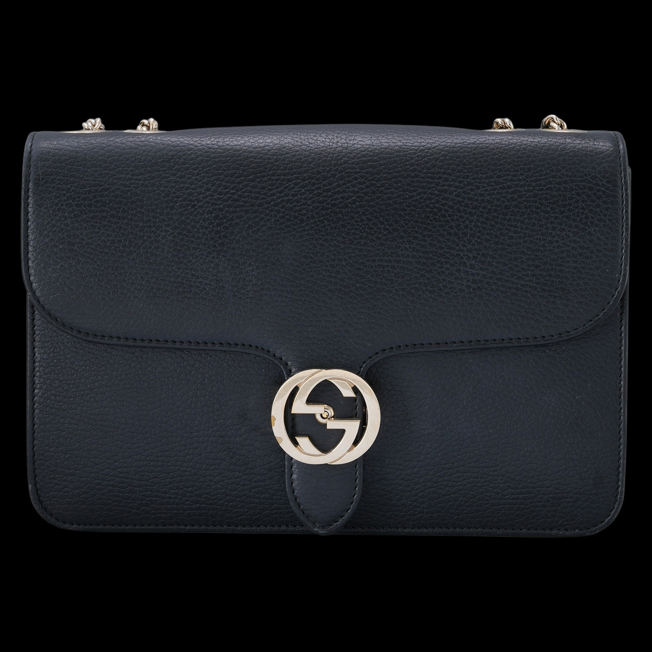 GUCCI(USED)구찌 510303 인터로킹 GG 체인 숄더백