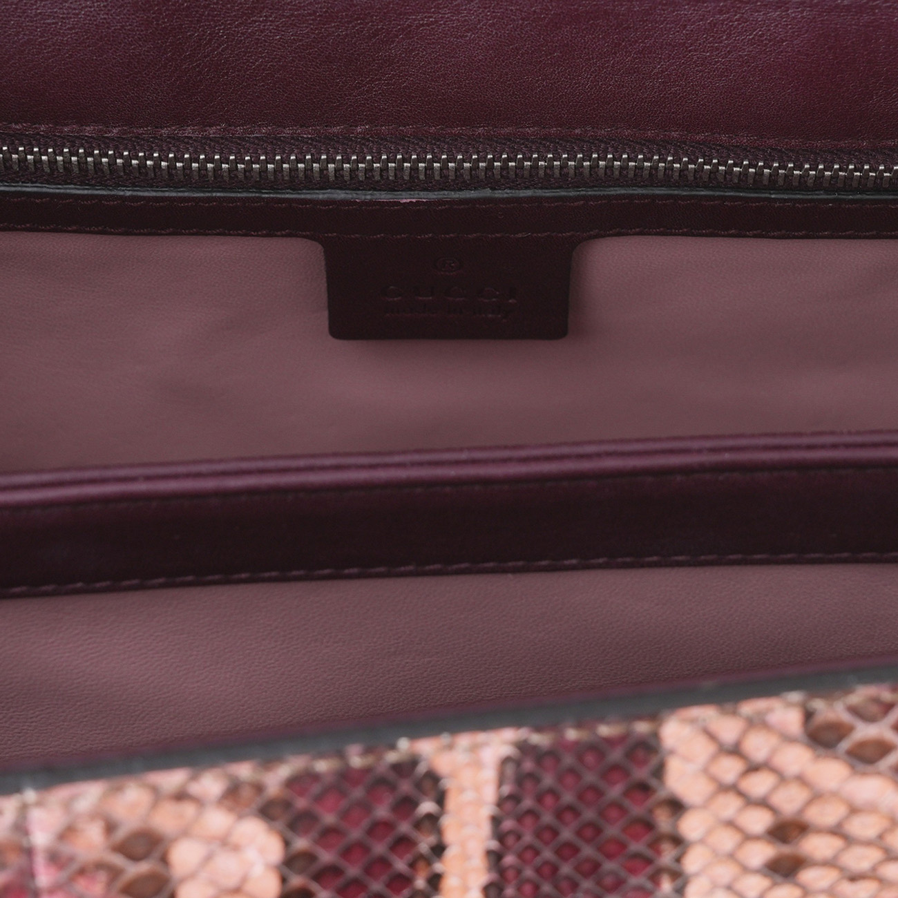 GUCCI(USED)구찌 331830 파이톤 레이디락 토트백