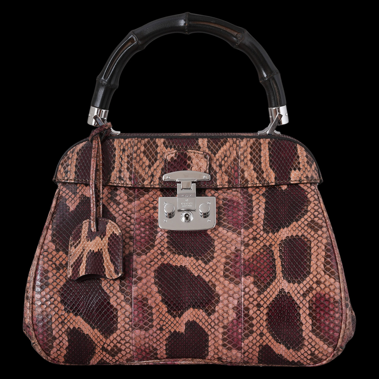 GUCCI(USED)구찌 331830 파이톤 레이디락 토트백