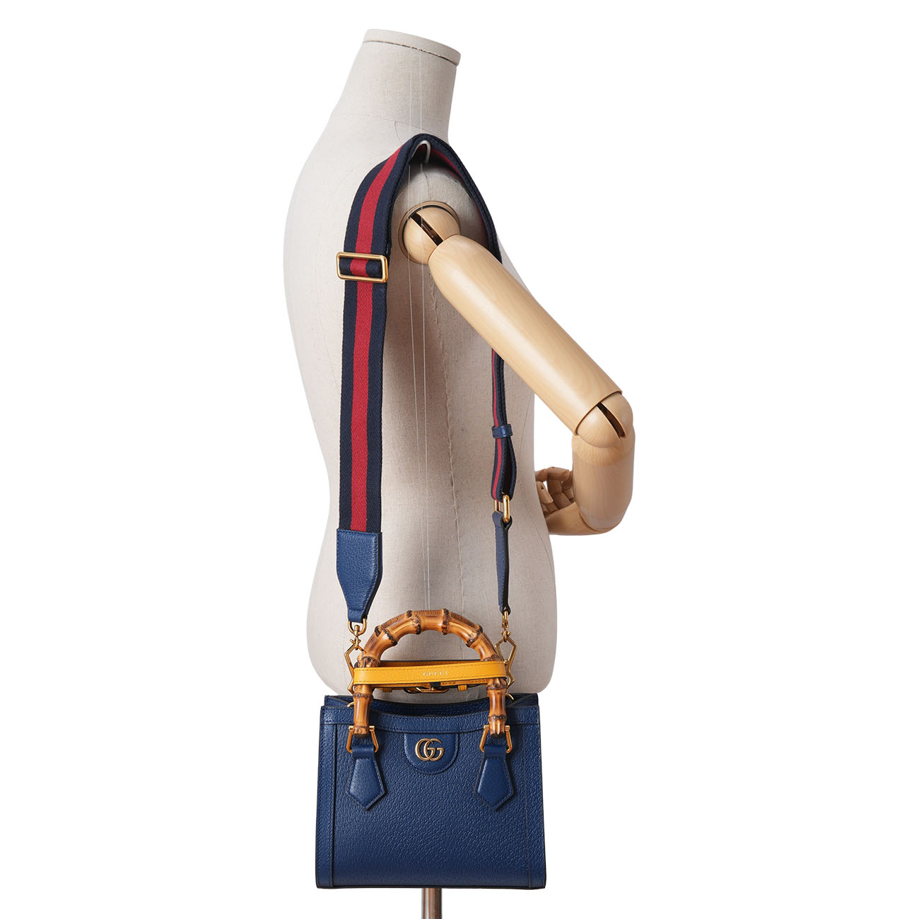GUCCI(USED)구찌 702732 다이애나 뱀부 미니 탑핸들 토트겸 숄더백