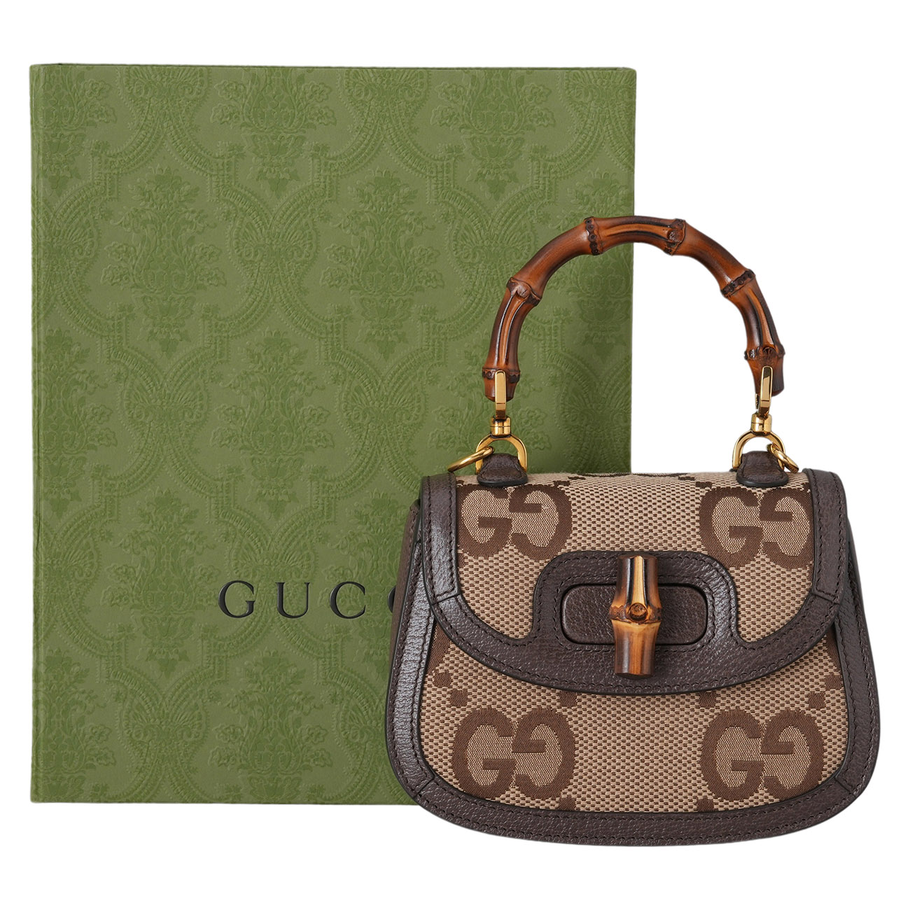 GUCCI(USED)구찌 686864 뱀부 1947 미니 탑 핸들백