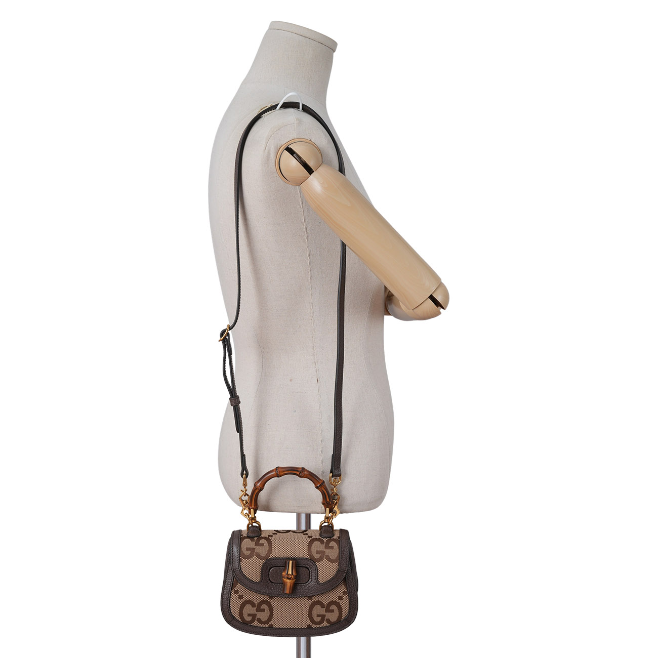 GUCCI(USED)구찌 686864 뱀부 1947 미니 탑 핸들백