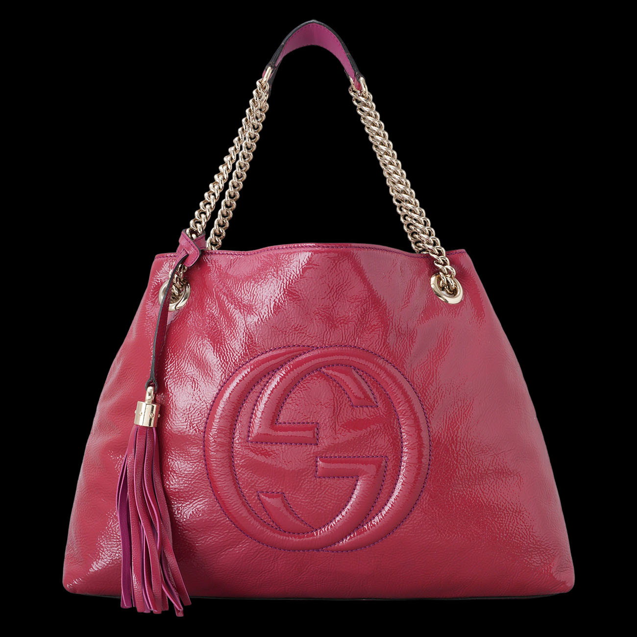 GUCCI(USED)구찌 308982 소호 테슬 체인 숄더백