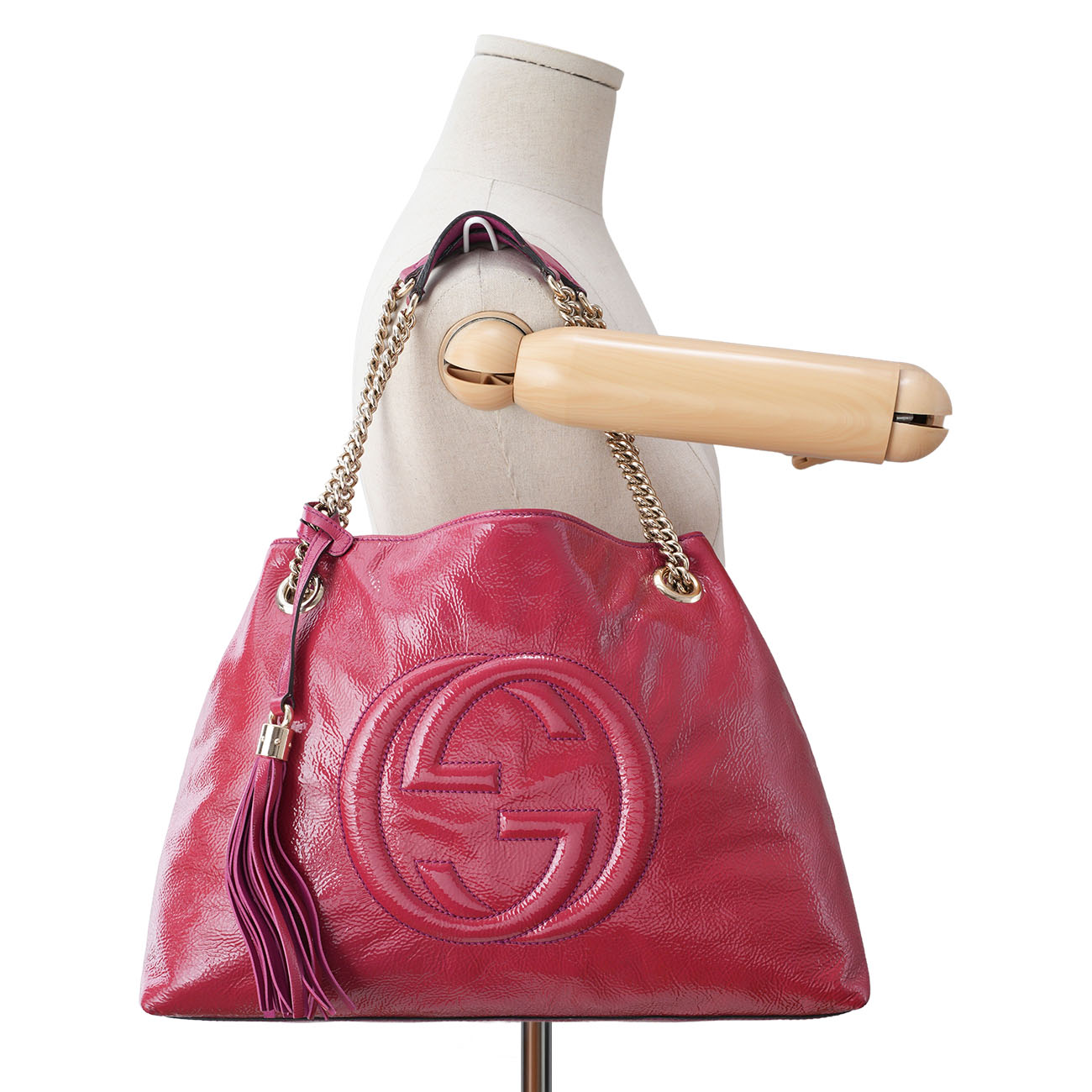GUCCI(USED)구찌 308982 소호 테슬 체인 숄더백