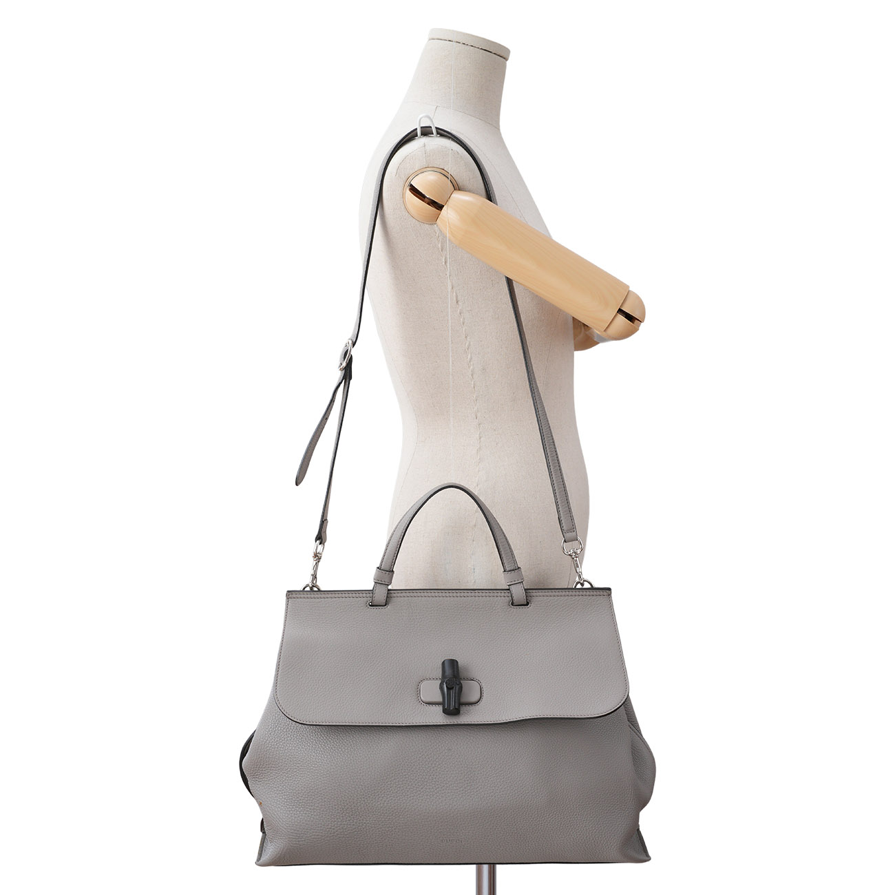 GUCCI(USED)구찌 370830 뱀부 토트겸 숄더백
