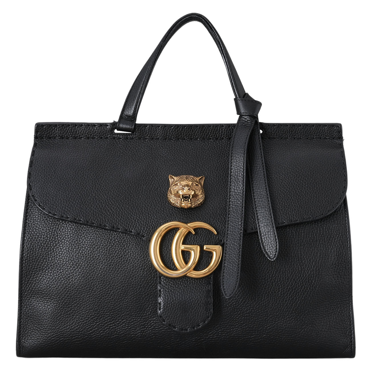 GUCCI(USED)구찌 409155 마몽 타이거 헤드 탑핸들백