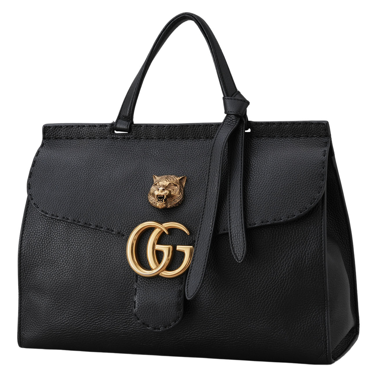 GUCCI(USED)구찌 409155 마몽 타이거 헤드 탑핸들백