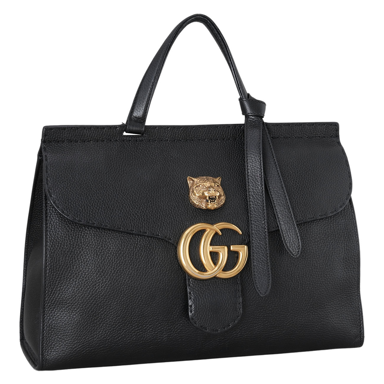 GUCCI(USED)구찌 409155 마몽 타이거 헤드 탑핸들백