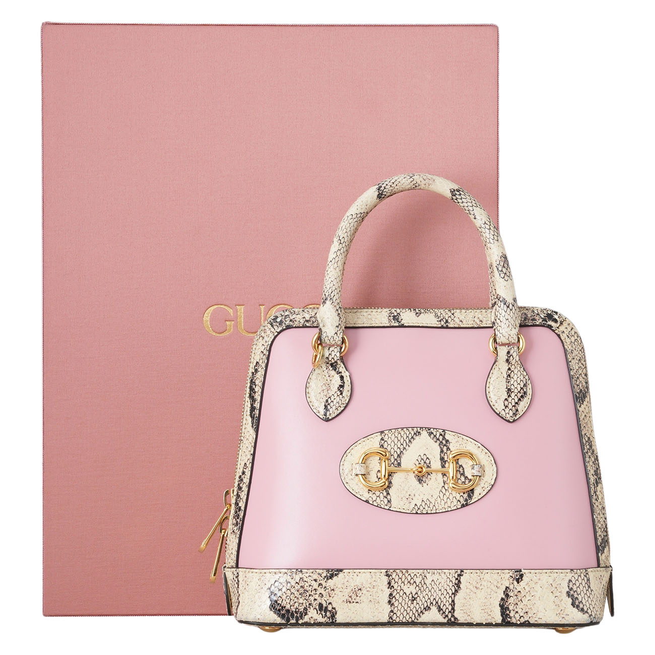 GUCCI(USED)구찌 621220 홀스빗 1955 파이톤 스몰 탑 핸들백