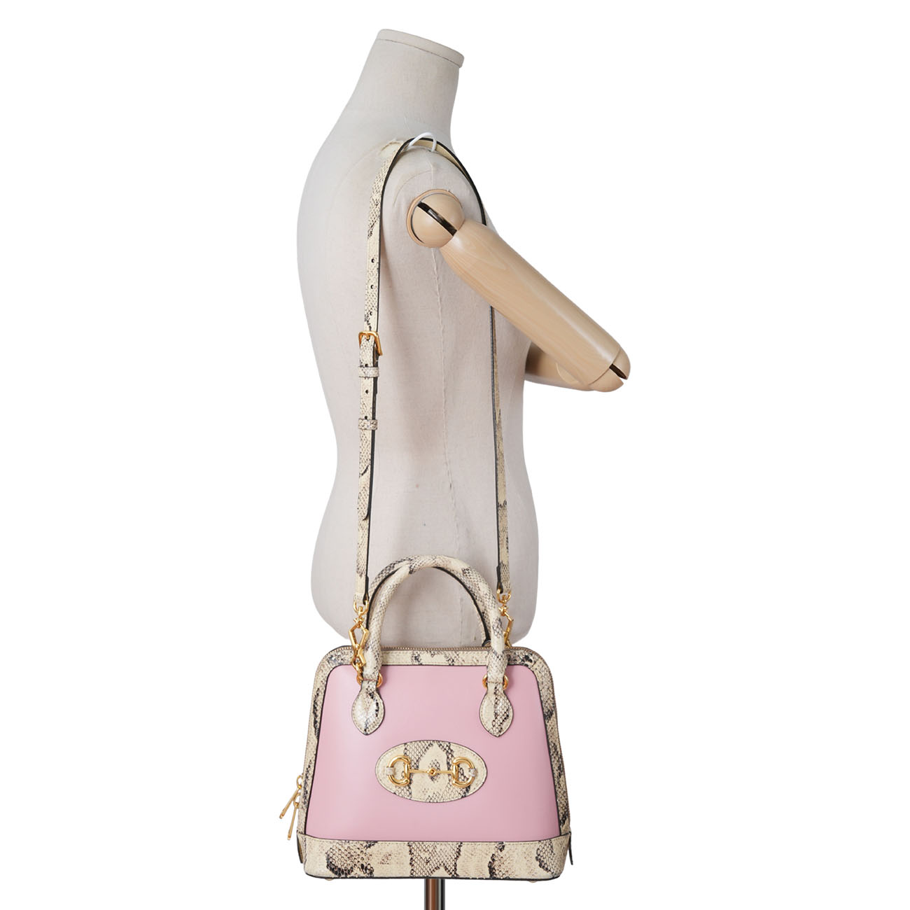 GUCCI(USED)구찌 621220 홀스빗 1955 파이톤 스몰 탑 핸들백