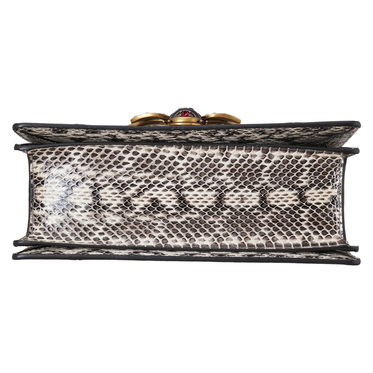 GUCCI(USED)구찌 476541 파이톤 퀸 마가렛 탑핸들