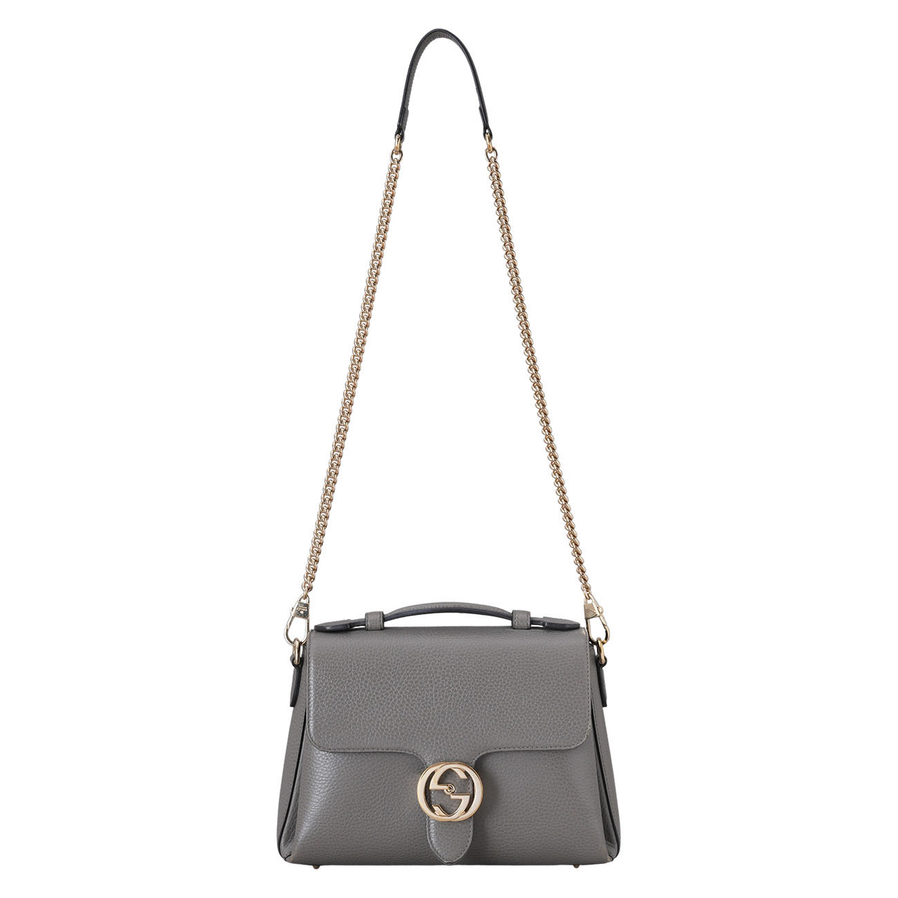 GUCCI(USED)구찌 510302 인터로킹 탑핸들 체인백