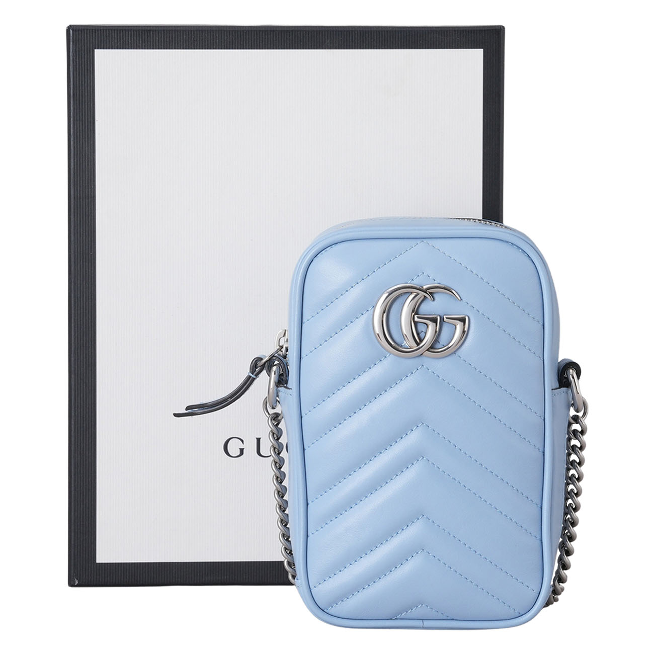 GUCCI(USED)구찌 598597 GG 마몽 미니 체인 크로스백