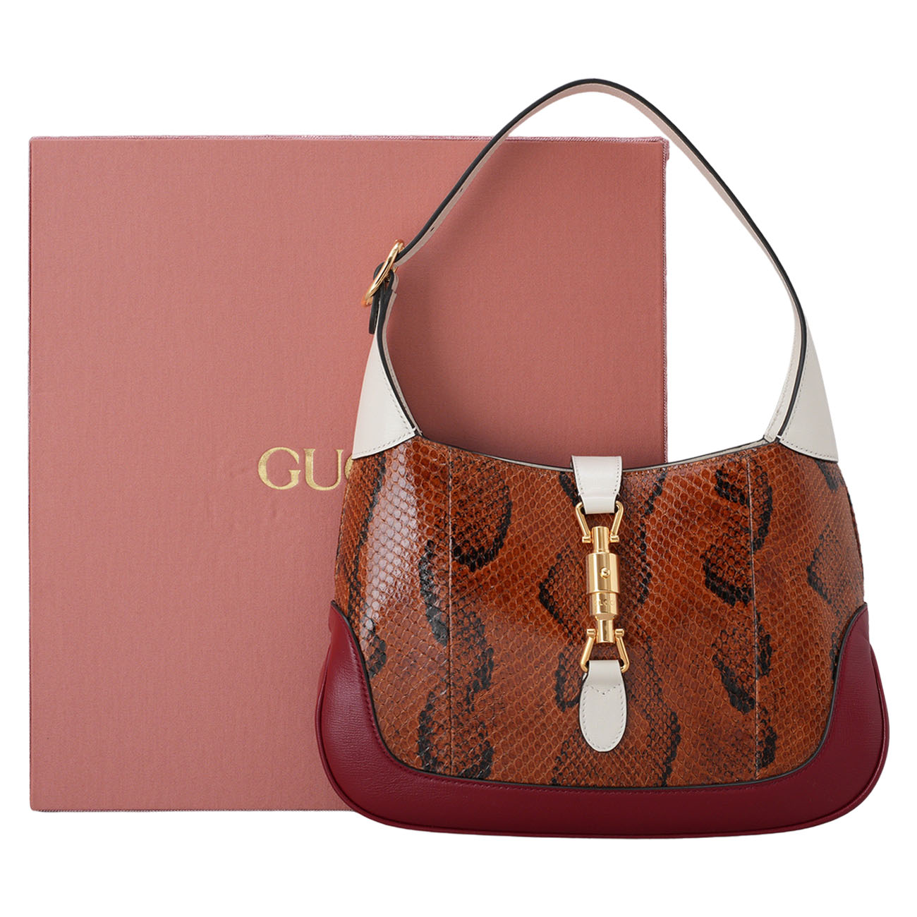 GUCCI(USED)구찌 636706 파이톤 재키 스몰 호보백