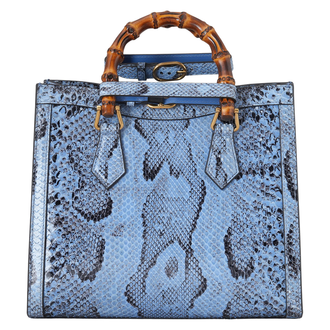 GUCCI(NEW)구찌 734677 파이톤 뱀부 다이애나 토트겸 숄더백