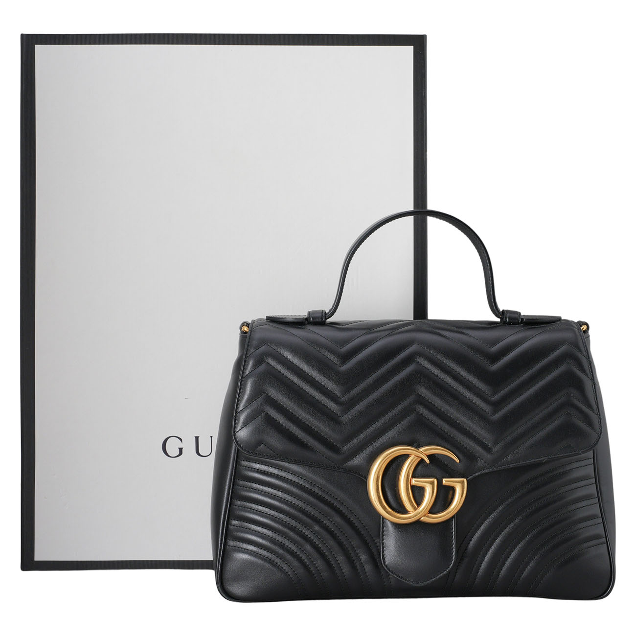 GUCCI(USED)구찌 498109 GG마몽 마틀라세 탑핸들 체인 숄더백