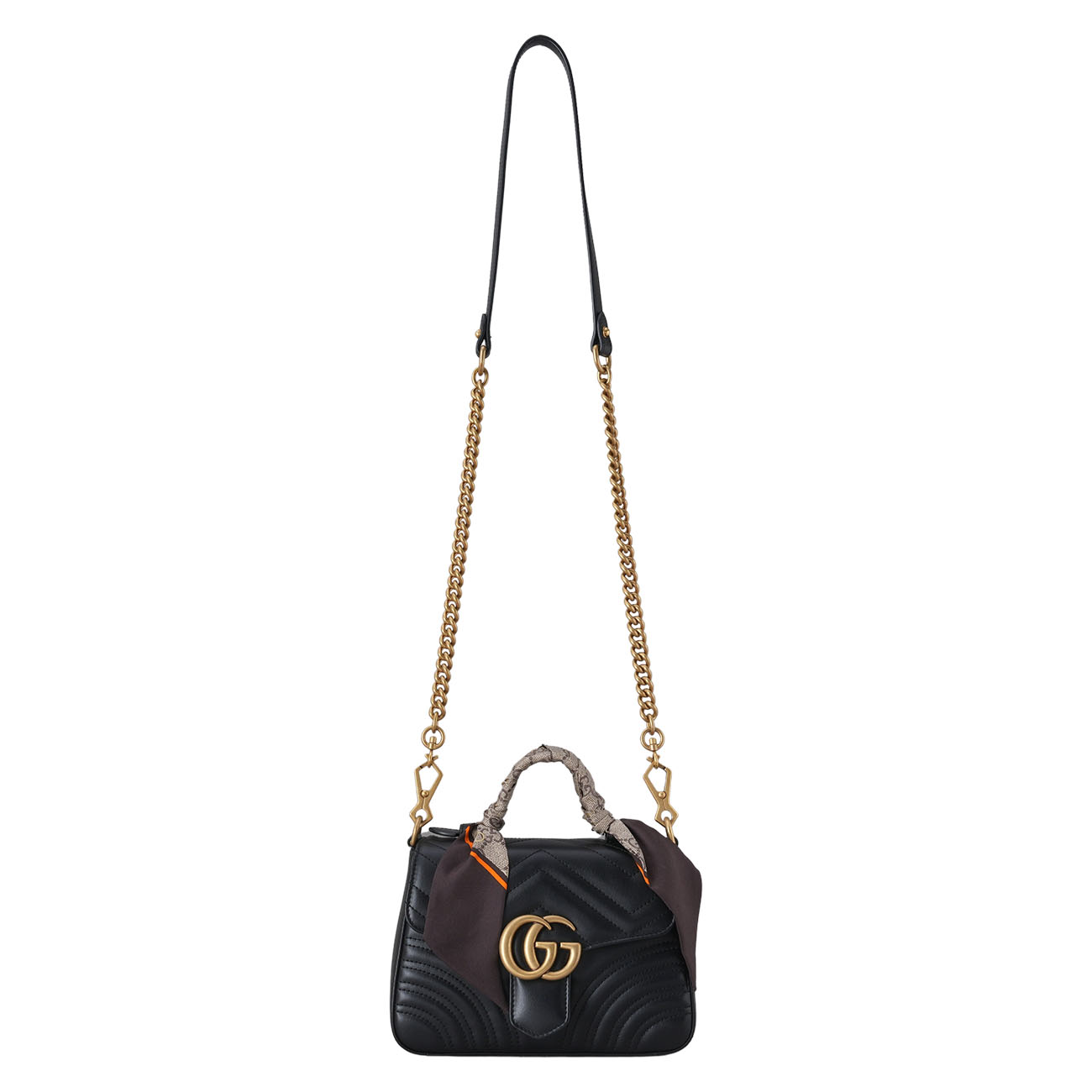 GUCCI(USED)구찌 547260 GG마몽 탑핸들 체인 숄더백 & 트윌리