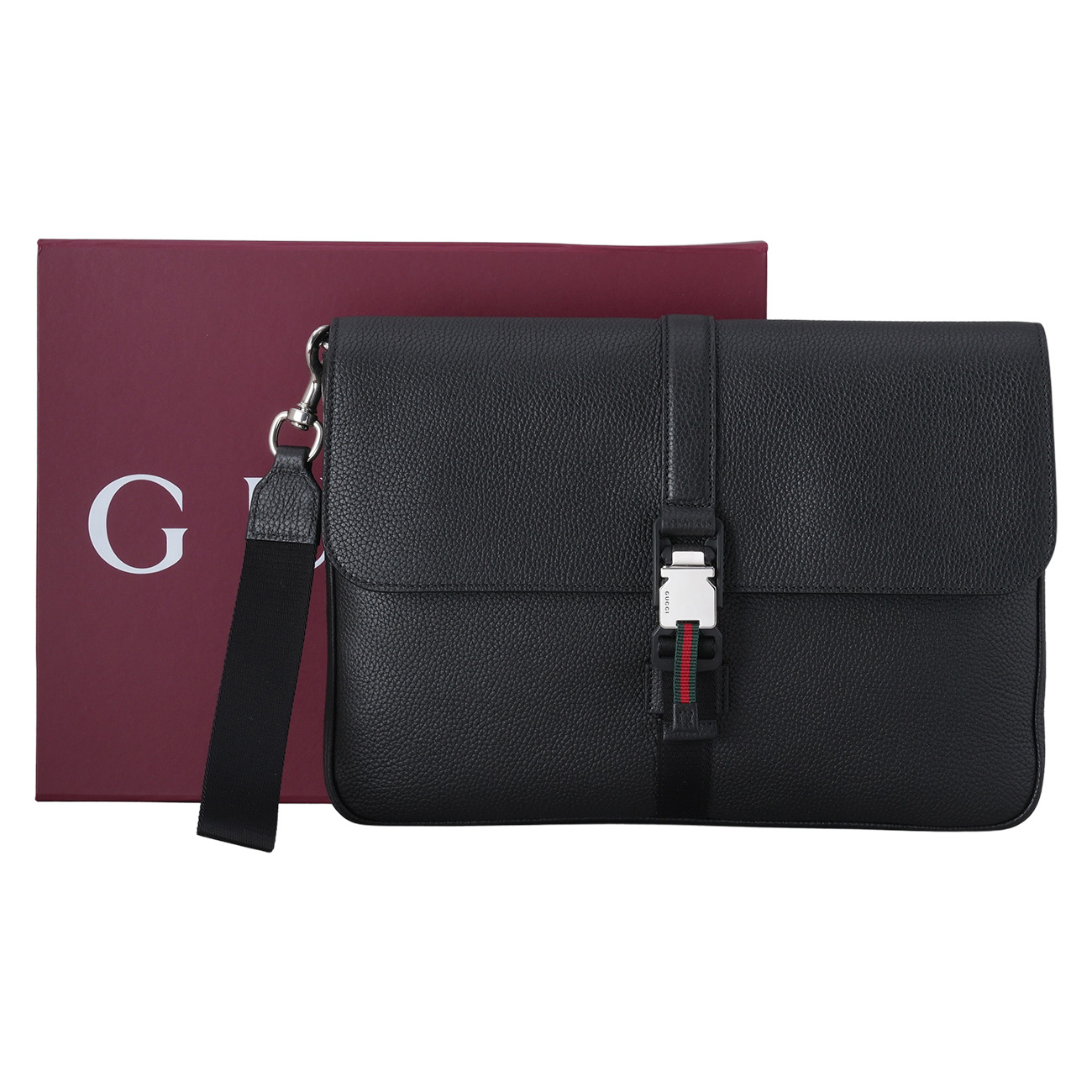 GUCCI(USED)구찌 816755 웹 비즈니스 스트랩 클러치 미듐
