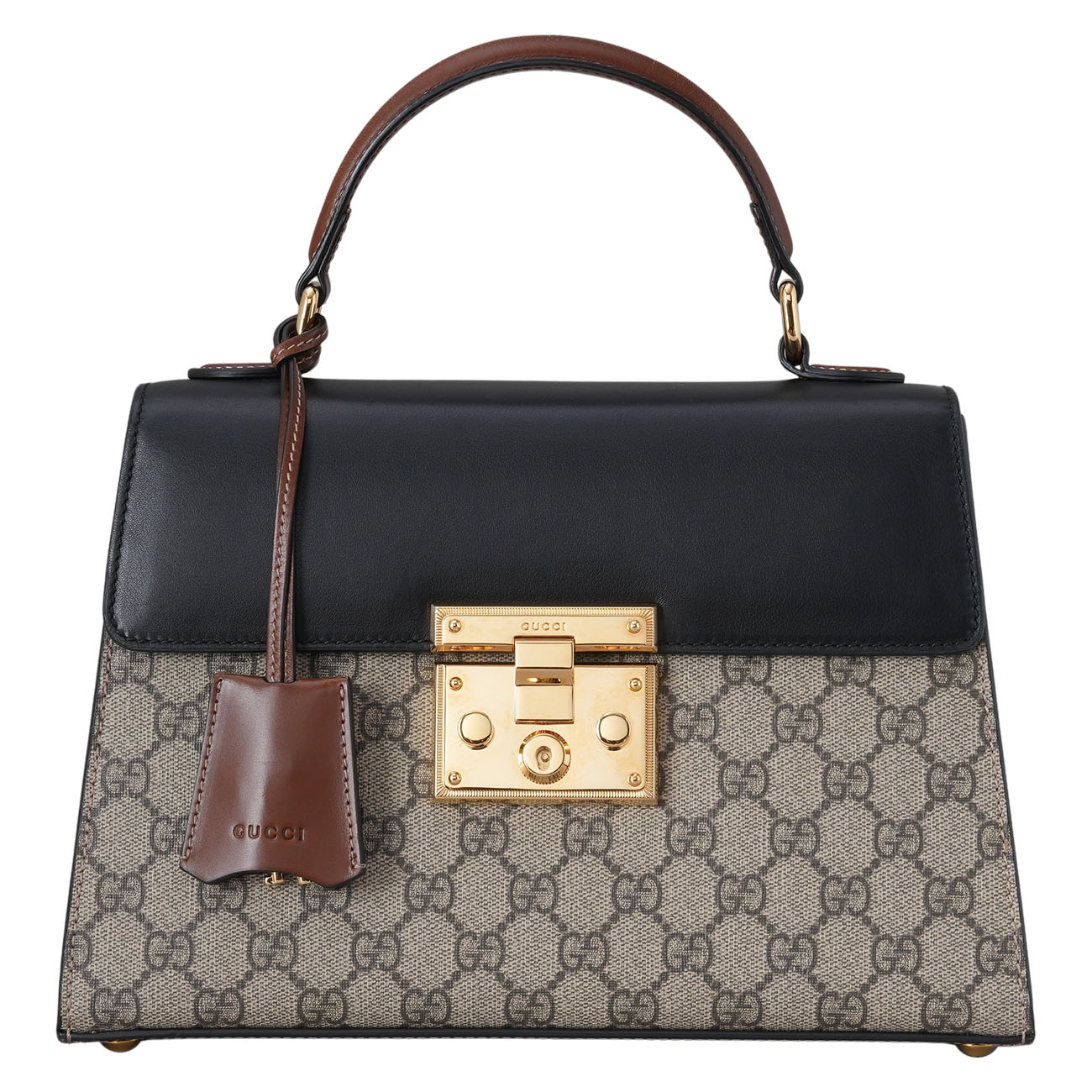 GUCCI(USED)구찌 453188 GG수프림 패드락 탑 핸들백
