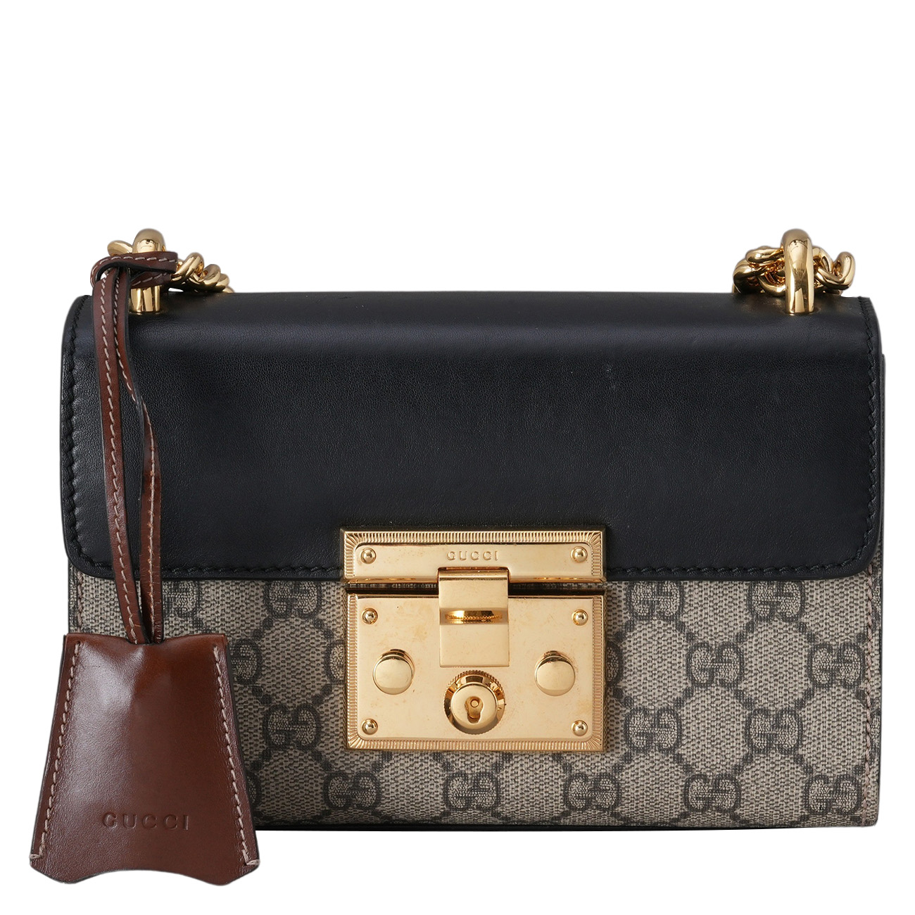 GUCCI(USED)구찌  GG 패드락 체인 숄더백 스몰