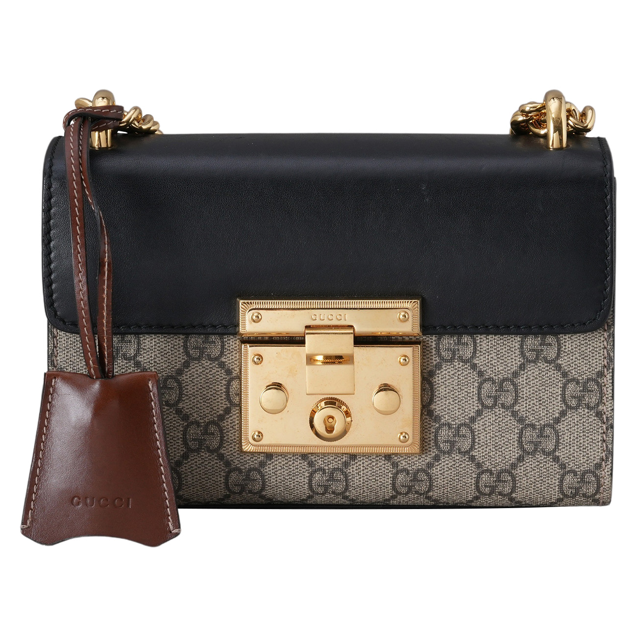 GUCCI(USED)구찌  GG 패드락 체인 숄더백 스몰