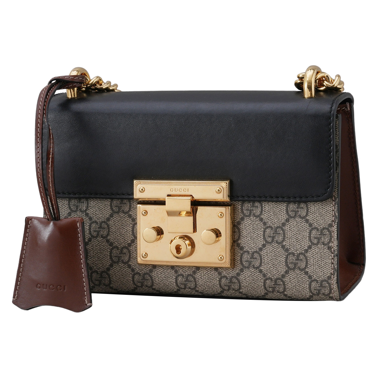GUCCI(USED)구찌  GG 패드락 체인 숄더백 스몰