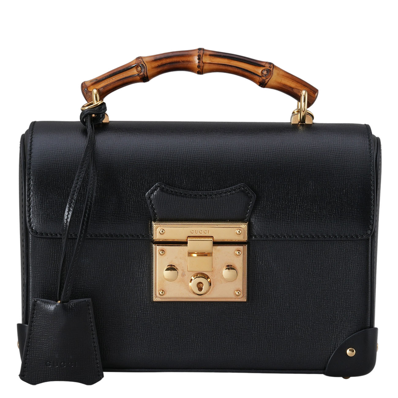 GUCCI(USED)구찌 603221 패드락 뱀부 숄더백 스몰