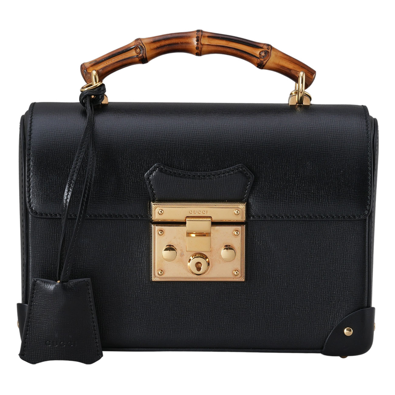GUCCI(USED)구찌 603221 패드락 뱀부 숄더백 스몰