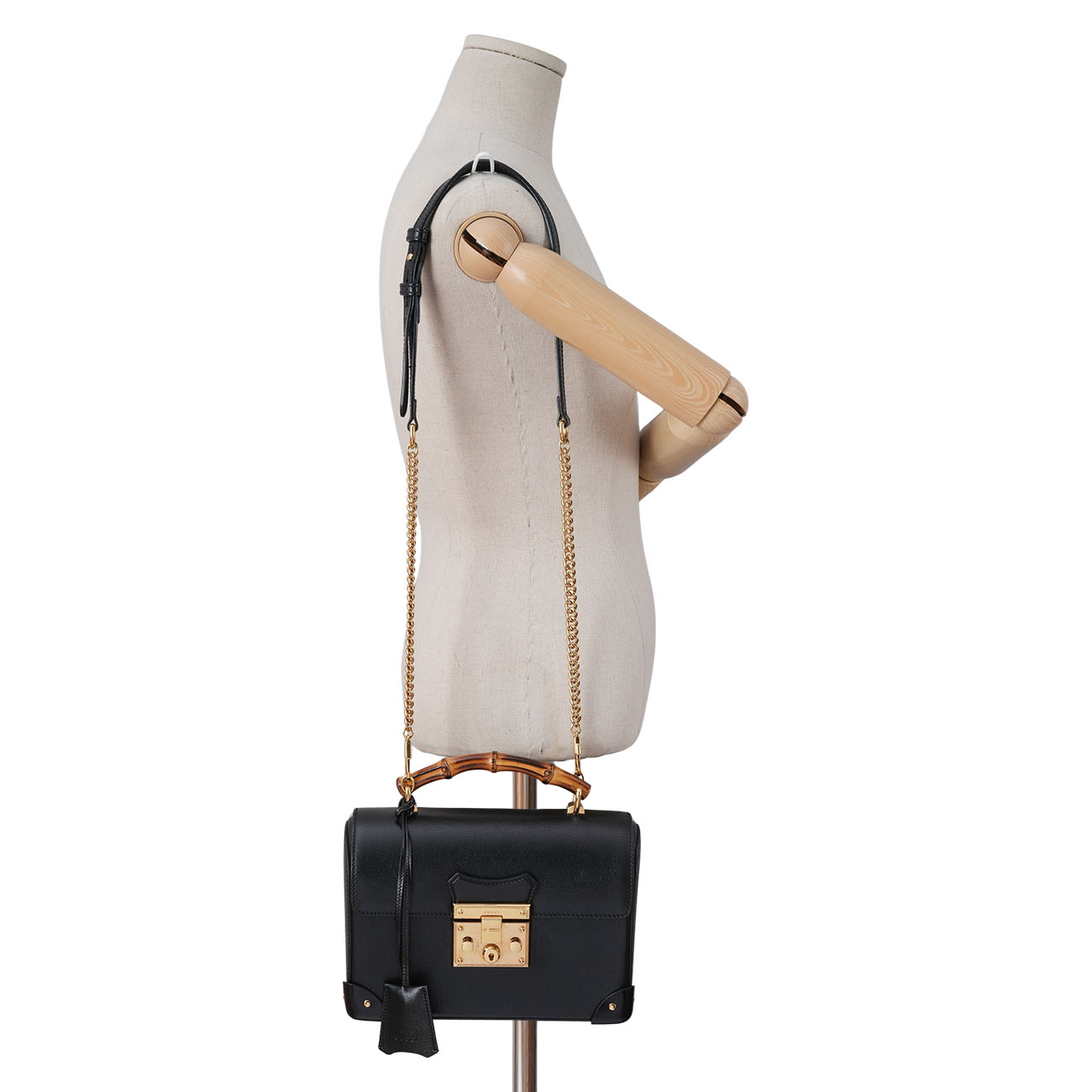 GUCCI(USED)구찌 603221 패드락 뱀부 숄더백 스몰