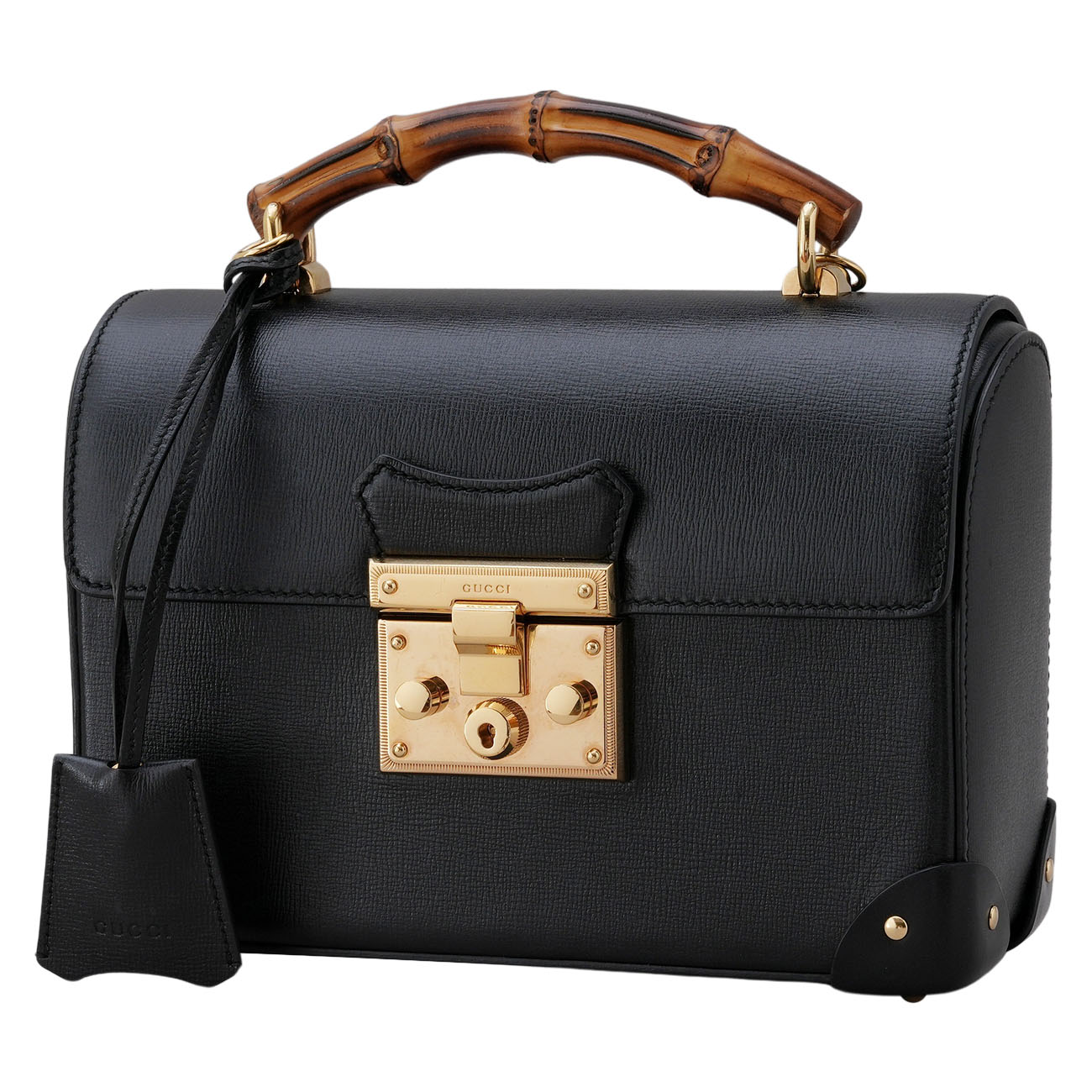 GUCCI(USED)구찌 603221 패드락 뱀부 숄더백 스몰