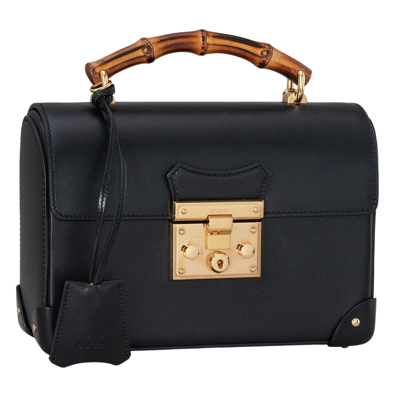 GUCCI(USED)구찌 603221 패드락 뱀부 숄더백 스몰