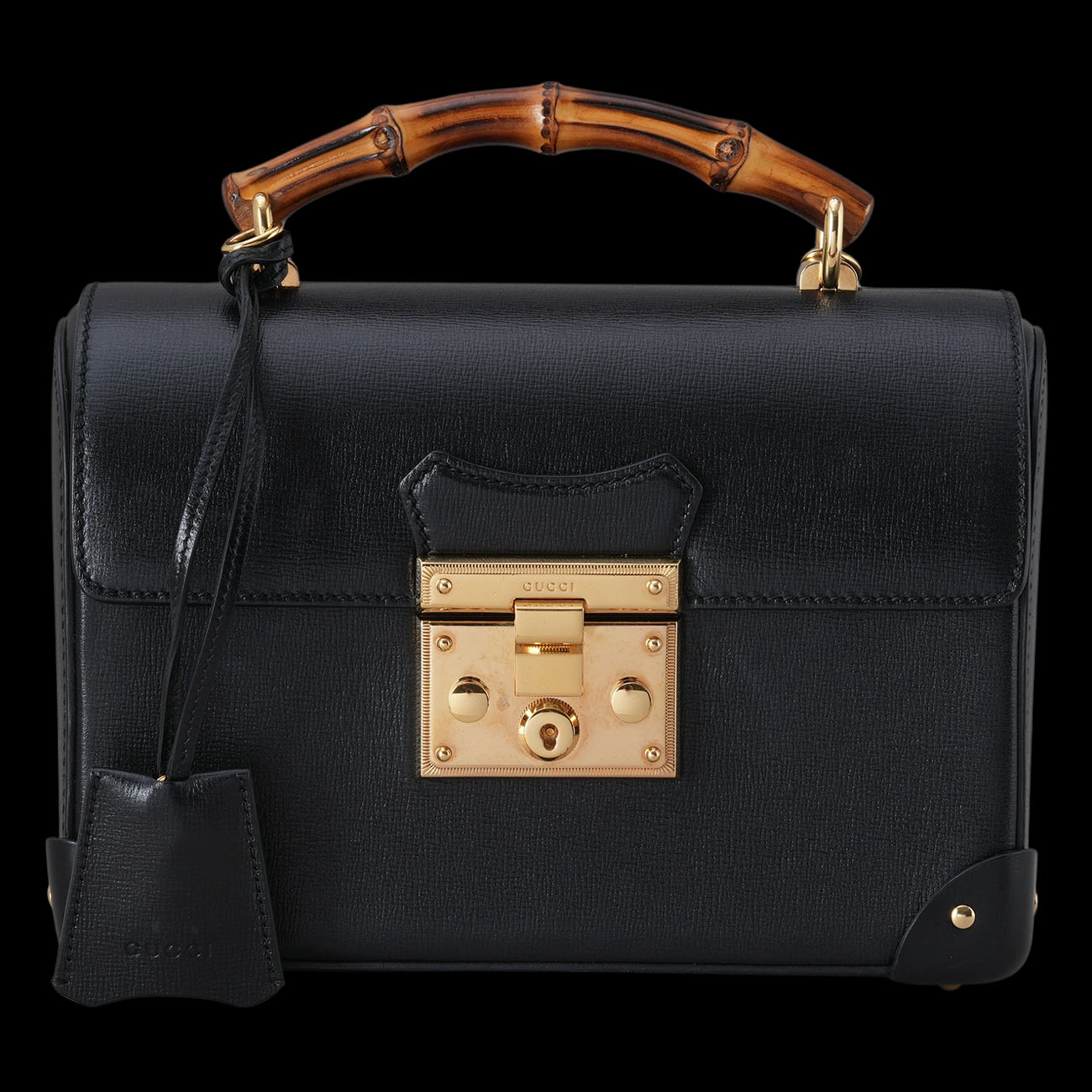 GUCCI(USED)구찌 603221 패드락 뱀부 숄더백 스몰