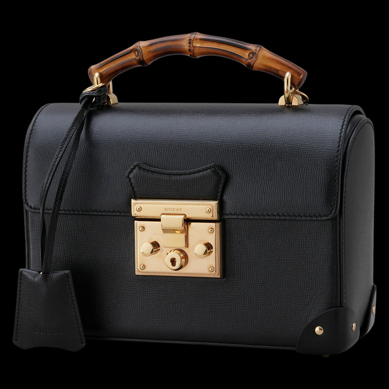 GUCCI(USED)구찌 603221 패드락 뱀부 숄더백 스몰