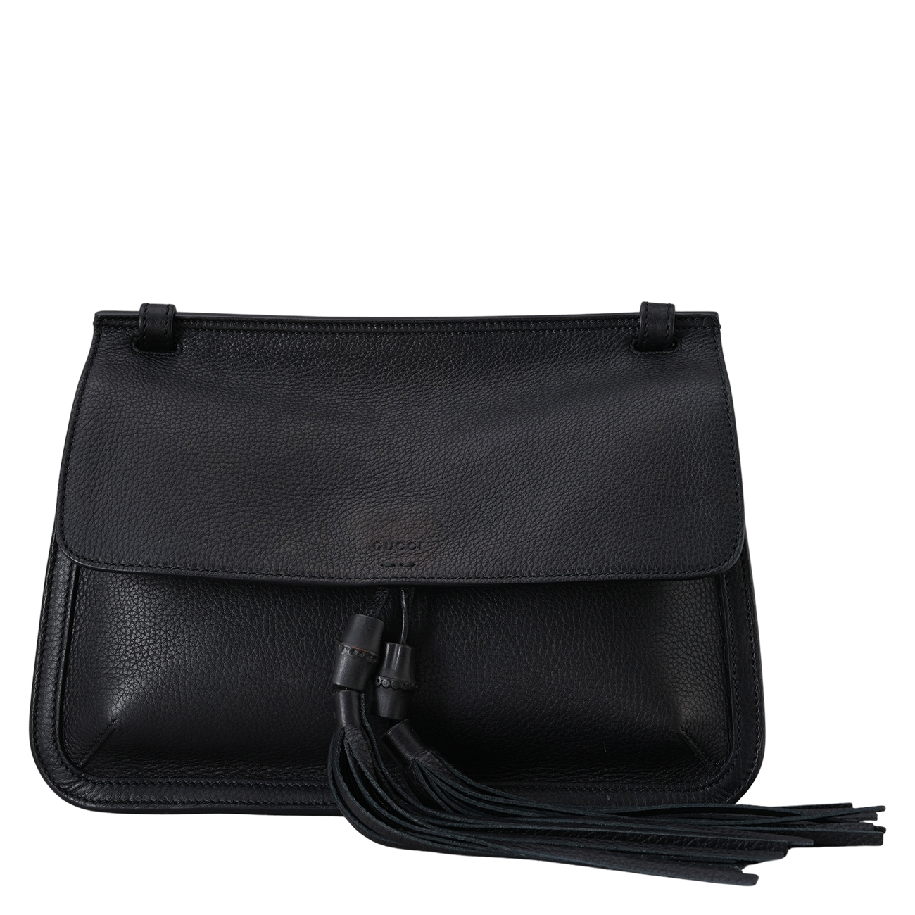 GUCCI(USED)구찌 370826 뱀부 테슬 플랩 숄더백
