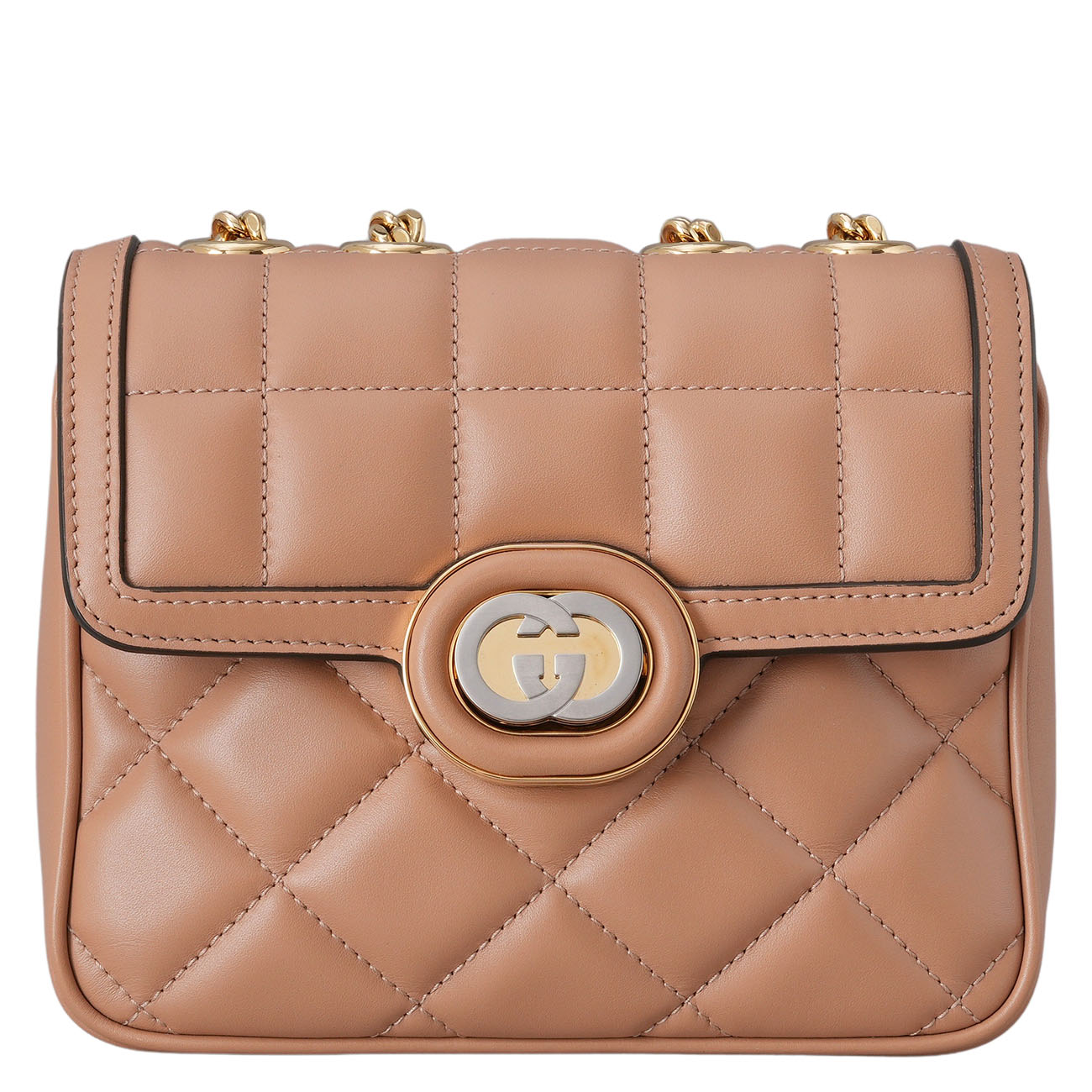 GUCCI(USED)구찌 741457 인터로킹 G 데코 퀼팅 미니 체인백